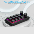 Custom Keyboard Hotswap Keypad Volume Button Programming Macro Gaming Black, 12 Keys 2 Knob Bluetooth. 