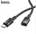 hoco U107 3A USB-C/Type-C Male to USB-C/Type-C Female Extension Cable, Length: 1.2m(Black). 