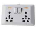 2 Gang + Double 16A Power Socket With Indicator - Switches. 