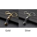 NEW Cylinder Glass Vial Keychain for Ash Sand Steel Wishing Bottle Pendant Keepsake Openable Screw Cap Perfume Jars. 