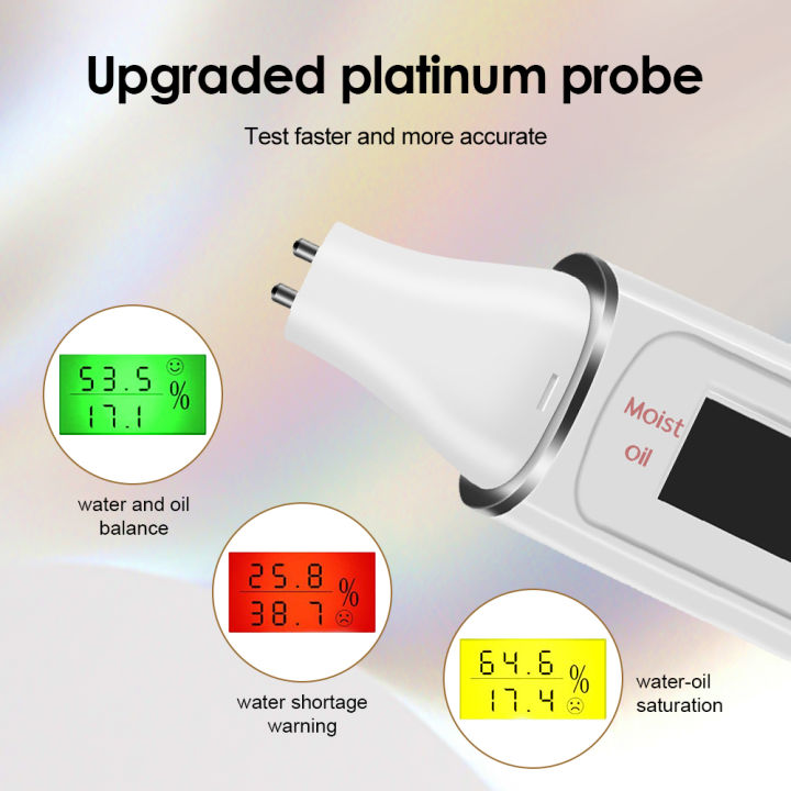 Integrity Skin Tester Interface Portable LCD Digital Skin Tester Facial Skin Moisture Oil Content ...