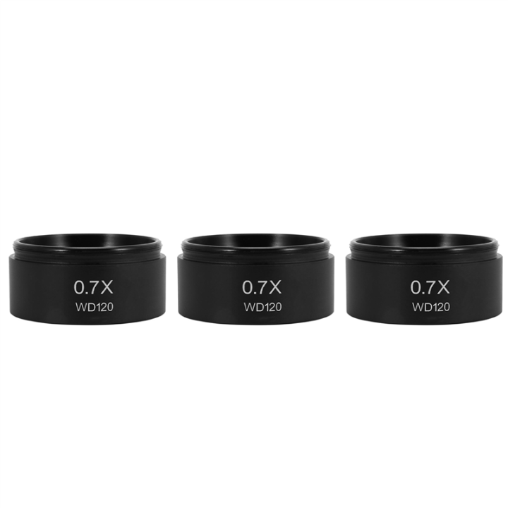NCANRUI 3X WD120 0.7X Trinocular Stereo Microscope Auxiliary Objective ...
