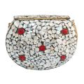 White Red Metal Body Chained Clutch Bag For Women. 