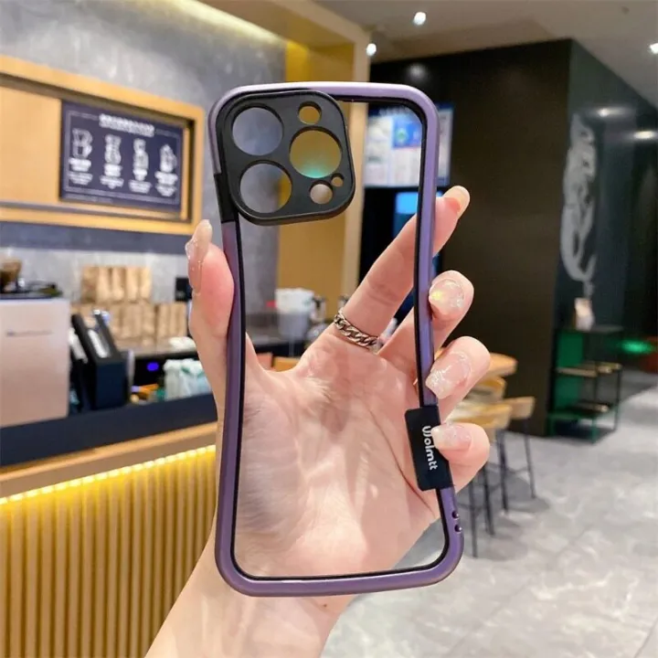 HODON%20Transparent%20Armor%20Only%20Border%20Phone%20Case%20For%20iPhone%2017%2016%2015%2014%20Plus%2013%2014%2015%2016%20Pro%20Max%20Cases%20Shockproof%20Silicone%20Frame%20Lens%20Protection%20Bumper%20No%20Back%20Cover%20-%20Image%204
