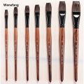 Wenefang Artsecret Paint-Brush 777SQ Flat Squirrel Hair Black Brass 2025 New Ferrule Oak Wooden Handle Watercolor Artistic For Drawing. 