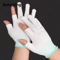 Sutuiying 1 Pair Men Women Summer Outdoor Sport Anti-slip Sunscreen Half-finger Gloves / Breathable Fingerless Gloves. 