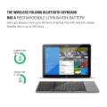 Three Foldable Pocket-size Bluetooth Wireless Rechargeable Keyboard With Touchpad For Windows Android IOS. 