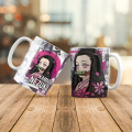 Nezuko Kamado Demon Slayer Anime Printed Cup For Gift & Decoration. 