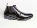 Black Leather Ankle Boots For Men. 