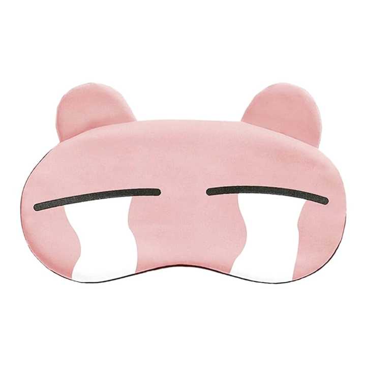 KOJA Sleep Eye Mask, Cute Cartoon Facial Expression Sleeping Eye Mask Anime Travel Rest Eye Cover Sleeping Mask Ice Hot Compress Eyepatch Blindfolds