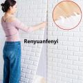 Renyuan 1/3/5/10 M 3D Self-adhesive Wallpaper Stickers 3M Brick Wall Stickers 【2025 Version】 Home Decor Wallpaper for Walls DIY Bedroom Papel De Parede. 