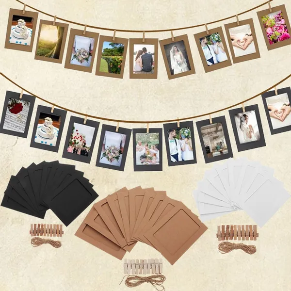 10Pcs%20Paper%20Photo%20Frame%20Wall%20Hanging%20Picture%20Album%20Rope%20Clip%20Diy%20Home%20Decor%20-%20Image%203