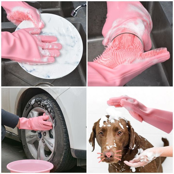 Bizzy%202PCS/set%20Silicon%20Dish%20Scrubber%20Rubber%20Gloves%20100%25%20Food%20Grade%20Cleaning%20Sponge%20Dishwashing%20Gloves%20Magic%20Silicone%20Gloves%20-%20Image%205