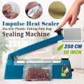 Impulse Sealer, Portable Manual Plastic Bag Heat Sealing Machine 250mm. 