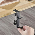Aluminum Adjustable Desk Edge Hook Heavy-Duty As Shown In The Figure Gaming Headset Desk Hanger Backpack Storage Hanging Hook Hooks Of High Quality Thickening Material for Home Office Workspace. 