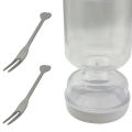 Oufeiton Pickle Storage Container Leakproof Pickle Jar with Timer Forks Airtight Kimchi Container for Home Kitchen Dry Wet for Pickles. 