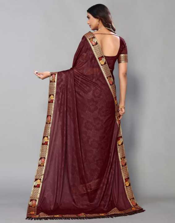 Fabdale%20Lycra%20Blend%20Saree%20with%20Floral%20&%20Geometric%20Prints,%20Lace%20&%20Tassels%20%7C%20Dark%20Brown%20(SMH-022)%20-%20Image%203