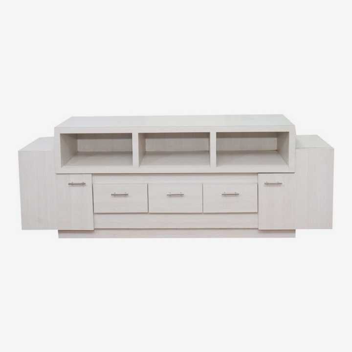 White Formica TV Credenza