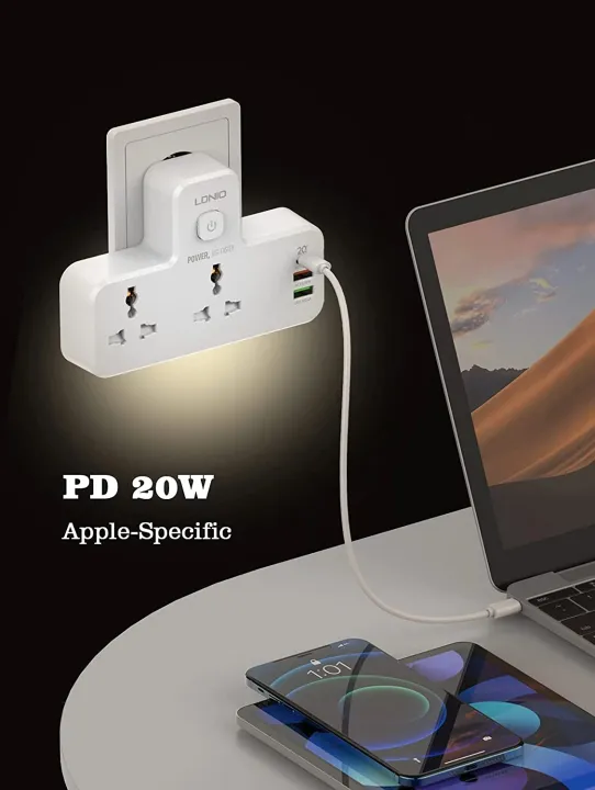 LDNIO%20SC2311%20PD%2020W%203%20Port%20USB%20Charger%20Extension%20Power%20Strip%20-%20Image%202