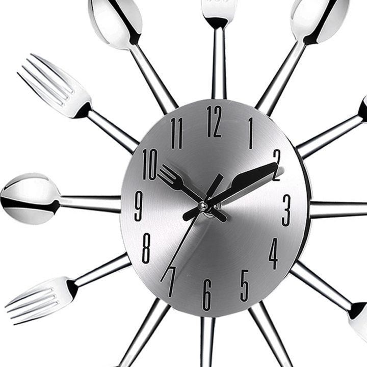 fasdaga%202X%20Stainless%20Steel%20Knife%20and%20Fork%20Spoon%20Kitchen%20Restaurant%20Wall%20Clock%20Home%20Decoration%20-%20Image%203