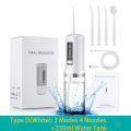 【LoLular design】New Portable Oral Irrigator Water Flosser Dental Water Jet Tools Pick Cleaning Teeth 350ml 5 Nozzles Mouth Washing Machine Floss. 
