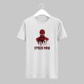 Spider-Man Printed White Cotton T-Shirt. 