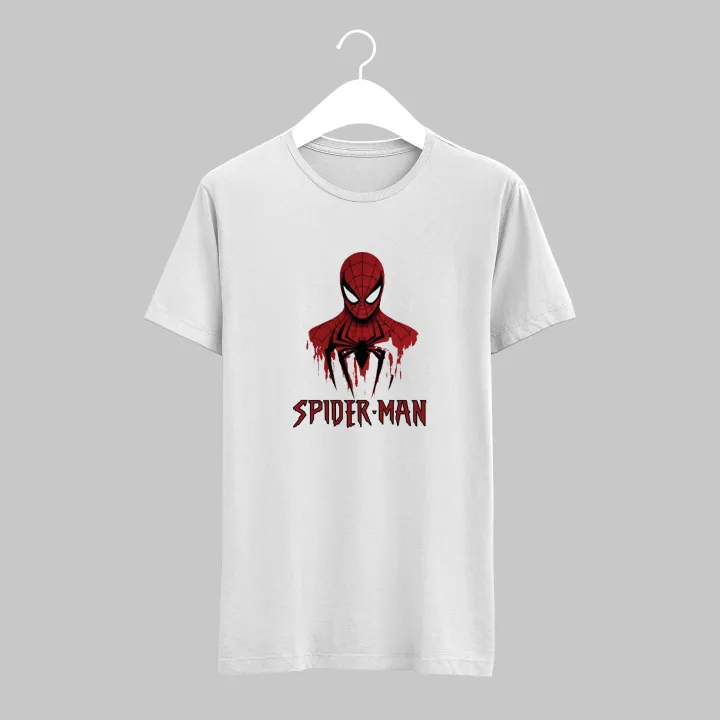 Spider-Man%20Printed%20White%20Cotton%20T-Shirt%20-%20Image%203