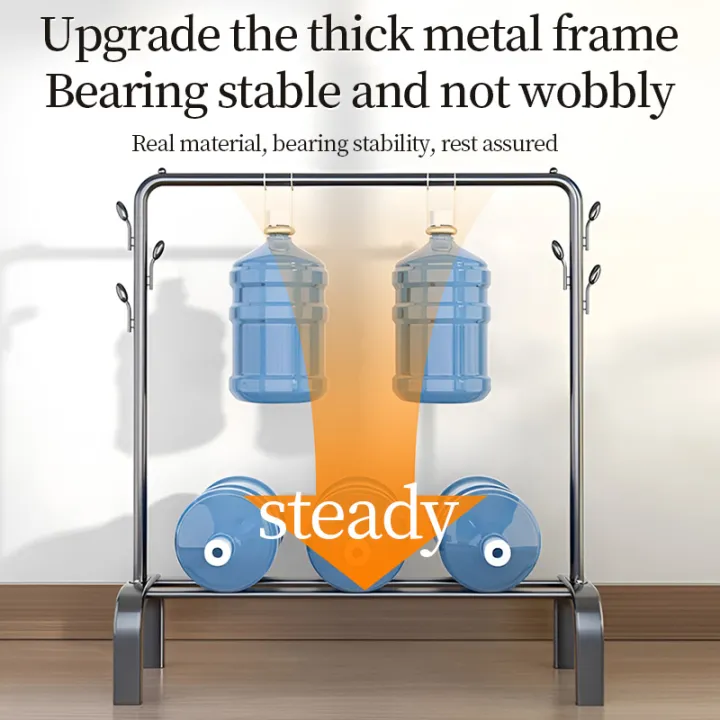 Heavy%20Duty%20Rolling%20Clothes%20Rack%20with%20Pull%20Rod%20%E2%80%93%20Freestanding%20Metal%20Garment%20Stand%20with%20Shoe%20Rack,%20Hat%20&%20Coat%20Hanger%20for%20Home,%20Hall,%20Bedroom%20%7C%20Cloth%20Hanger%20(White/Black)%20-%20Image%208