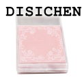 DISICHEN Fashion 50 Pcs 7*10cm/7*7cm Cute Pink Bow Design Cake Gift Packages OPP Bags Plastic Candy Cookies Biscuits Bags Wedding Party Supplies. 
