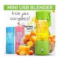 6 Blades USB Rechargeable Portable Electric Fruit Juicer Smoothie Blender-380Ml. 
