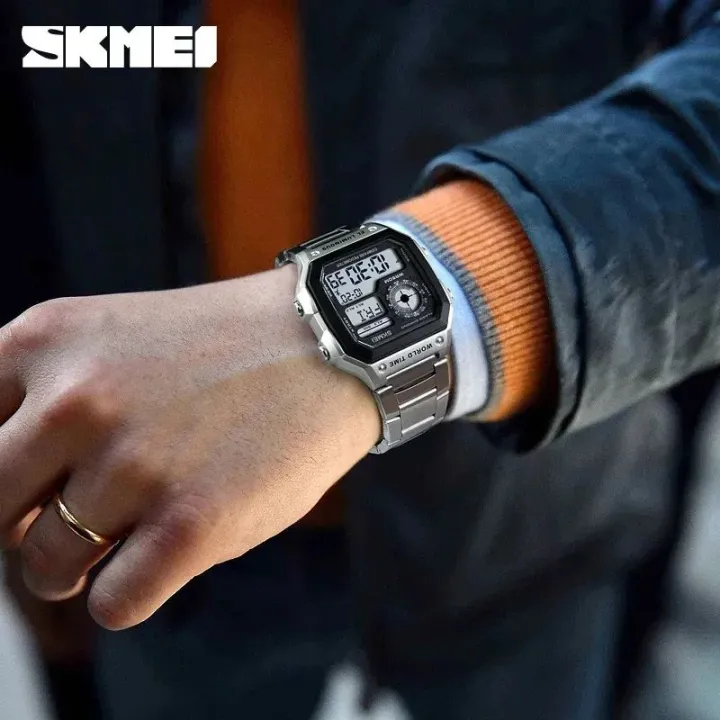 SKMEI%201335%20Double%20Time%20Digital%20Chronograph%20Watch%20For%20Men%20-%20Black/Silver%20-%20Image%205