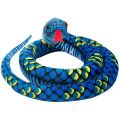 Plush Giant Snake Realistic Stuffed Animal Red Eyes Toy Gifts Blue. 