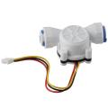 Professional Plastic Water Flow Meter 0.3-10L/min White Flow Meter Quick Connect 3/8" Fuel Flowmeter Water Diesel Kerosene. 