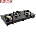 Instacook CROWN 3 Burner Automatic Glass Top Premium Gas Stove. 