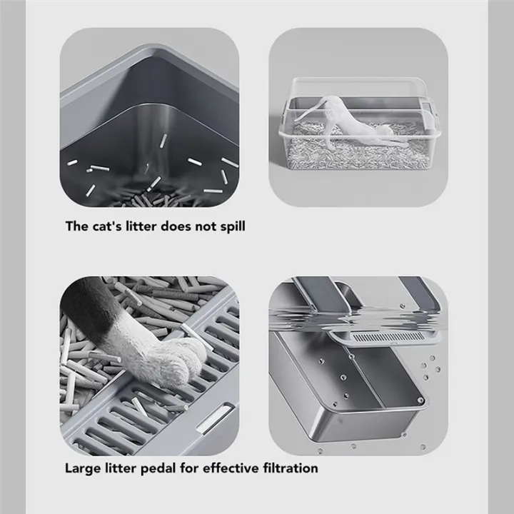 Semi%20Enclosed%20Stainless%20Steel%20Litter%20Box%20with%20Lid%20Anti-Splashing%20High%20Sides%20for%20Cats%20Easy%20to%20Clean%20-%20Image%202