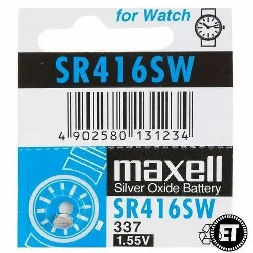 Maxell%20SR416SW%201.55V%20Zero%20Mercury%20Silver%20Oxide%20337%20Battery%20for%20Watches,%20Calculator%20and%20Electronic%20Devices%20-%20Image%202