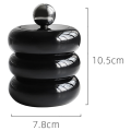 Qtip Holder Dispenser Resin Cotton Swab Dispenser Desktop Jars Bathroom Nordic Style Bathroom Canister Storage Easy Install A. 
