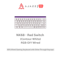 Ajazz NK68 65% Wired Gaming Keyboard. 