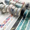 Sweet Journal 3 Rolls/Set Creative Pattern Washi Tapes Decorative Masking Tapes Sticky Paper Tape for Journals Diary DIY Crafts Gift Wrapping. 