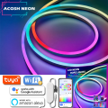 TUYA LED Neon Strip Lights WiFi RGBIC LED Strip Dreamcolor Chasing Effect Flexible Tape Smartlife App Work with Alexa Google Bles Online DZ-17A-24. 