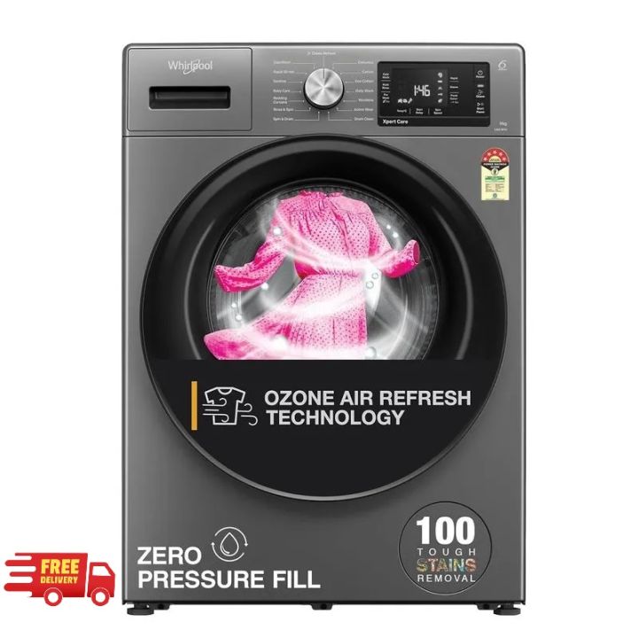 Whirlpool Xpert Care 9kg 5 Star Front-Load Washing Machine with Ozone Air Refresh Technology and In-Built Heater