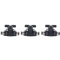 6mm Push Connect Valve Ball Valve 6mm Air Flow Control Valve Quick Connect Valve Tube Fittings 3 Pack Easy to Use. 