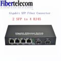 Bizzy Gigabit SFP Media converter SFP to 1/2/4/8 RJ45, 100/1000M fast Ethernet transceiver module, IP camera Fibre Channel switch. 