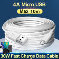 USB Micro Cable 4A Fast Charging Data Cable for VIVO Xiaomi Huawei Tablet Android Phone Camera Accessories Charger USB Cable. 