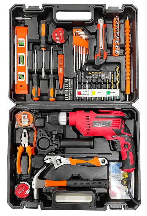 Professional%20Tool%20Kit%20With%20Impact%20Drill%20TD13-100,%20650W,%20115%20Home%20Essential%20Tools%20Set%20-%20Image%203