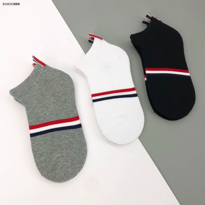 DISICHEN%20Fashion%20TB%20Men%20Socks%20Classic%20Stripes%20New%20Luxury%20Brand%20Black%20Stripes%20Ankle%20Sock%20Street%20High%20Quality%20Wholesale%201/6%20Pairs%20Women%20Cotton%20Sock%20-%20Image%202