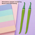 Zishfas Quick-drying Ergonomic Pen 2pcs Colorful Gel Pens 0.5mm Fine Point Non-slip Comfortable Grip Pepper-shaped for Writing for Students. 