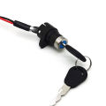 ATV Ignition Key Switch Universal 2 Wires Ignition Keys Start Switch Lock Key XINZE. 