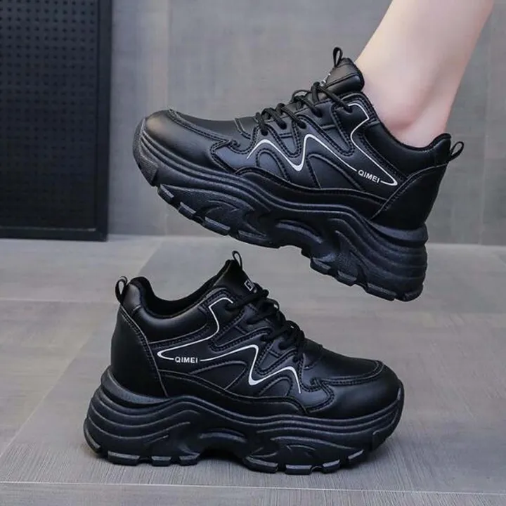 Chunky%20Sneakers%20Women's%20Casual%20Footwear%20Flats%20Vintage%20Thick%20Soled%20Leisure%20Sports%20Shoes%20-%20Image%203