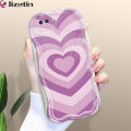 Jizetin for OPPO A3S / A12E / Realme C1 Back Cover Colorful Love Cream Wavy Edge Soft Silicone Phone Case. 